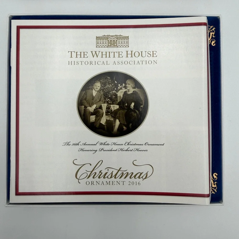 White House Historical Association 2016 Christmas Ornament Herbert Hoover Fire